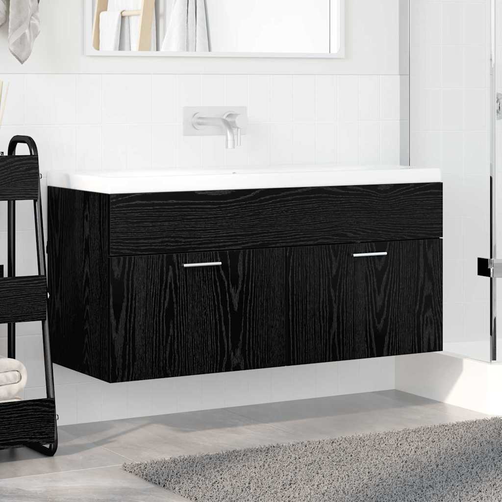 Armadio sottolavello Rovere Nero Legno ingegnerizzato | homemem39