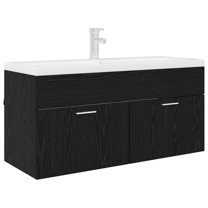 Armadio sottolavello Rovere Nero Legno ingegnerizzato | homemem39