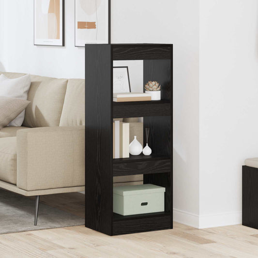 Armadio per Libri 3 livelli 37 x 30 x 103 cm Rovere nero | homemem39