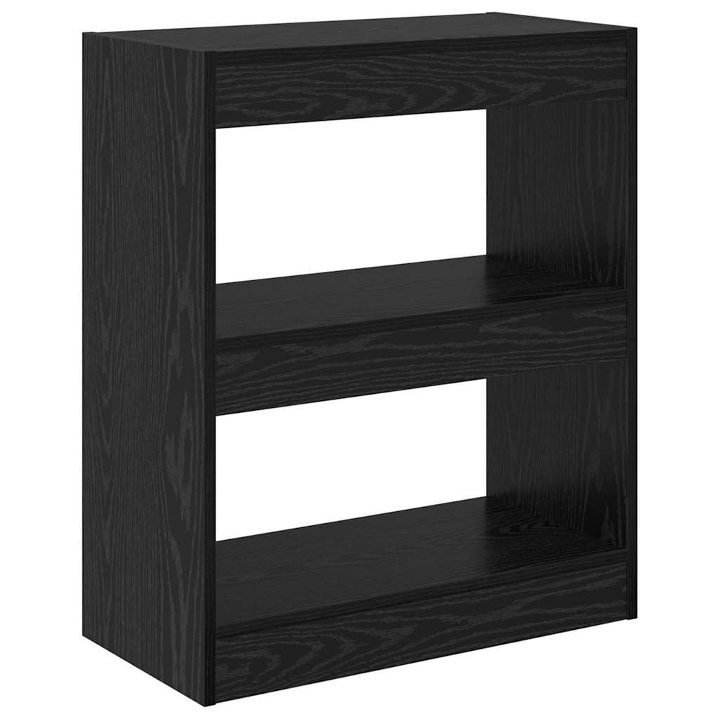 Armadio per Libri Rovere Nero 60 x 30 x 72 cm Legno multistrato