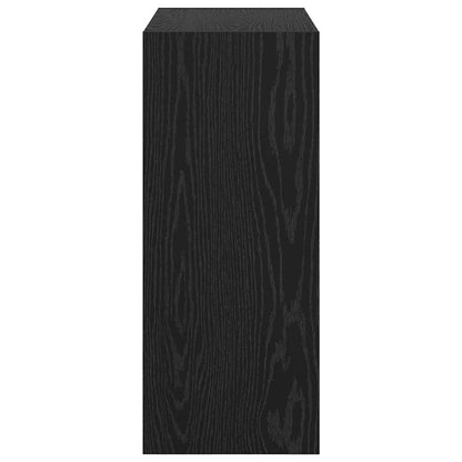 Armadio per Libri Rovere Nero 60 x 30 x 72 cm Legno multistrato