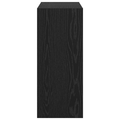 Armadio per Libri Rovere Nero 60 x 30 x 72 cm Legno multistrato | homemem39