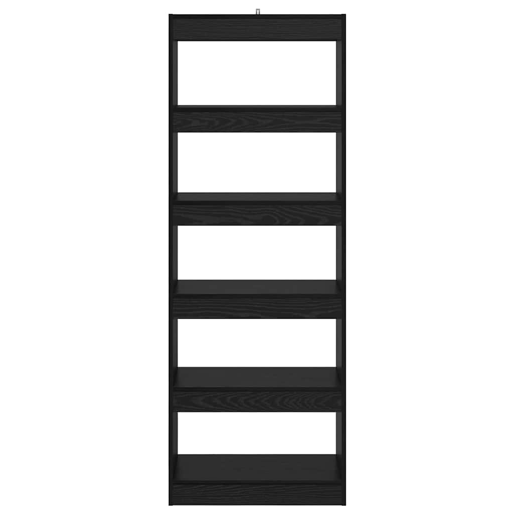 Armadio per Libri Rovere nero 60 x 30 x 166 cm