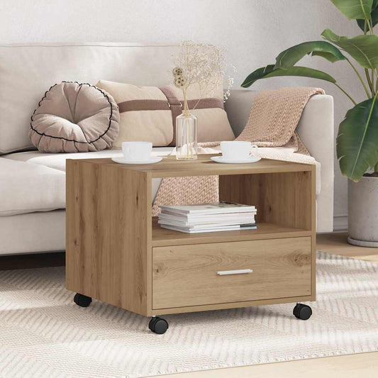Tavolino da salotto Rovere artigianale 55 x 55 x 45cm | homemem39