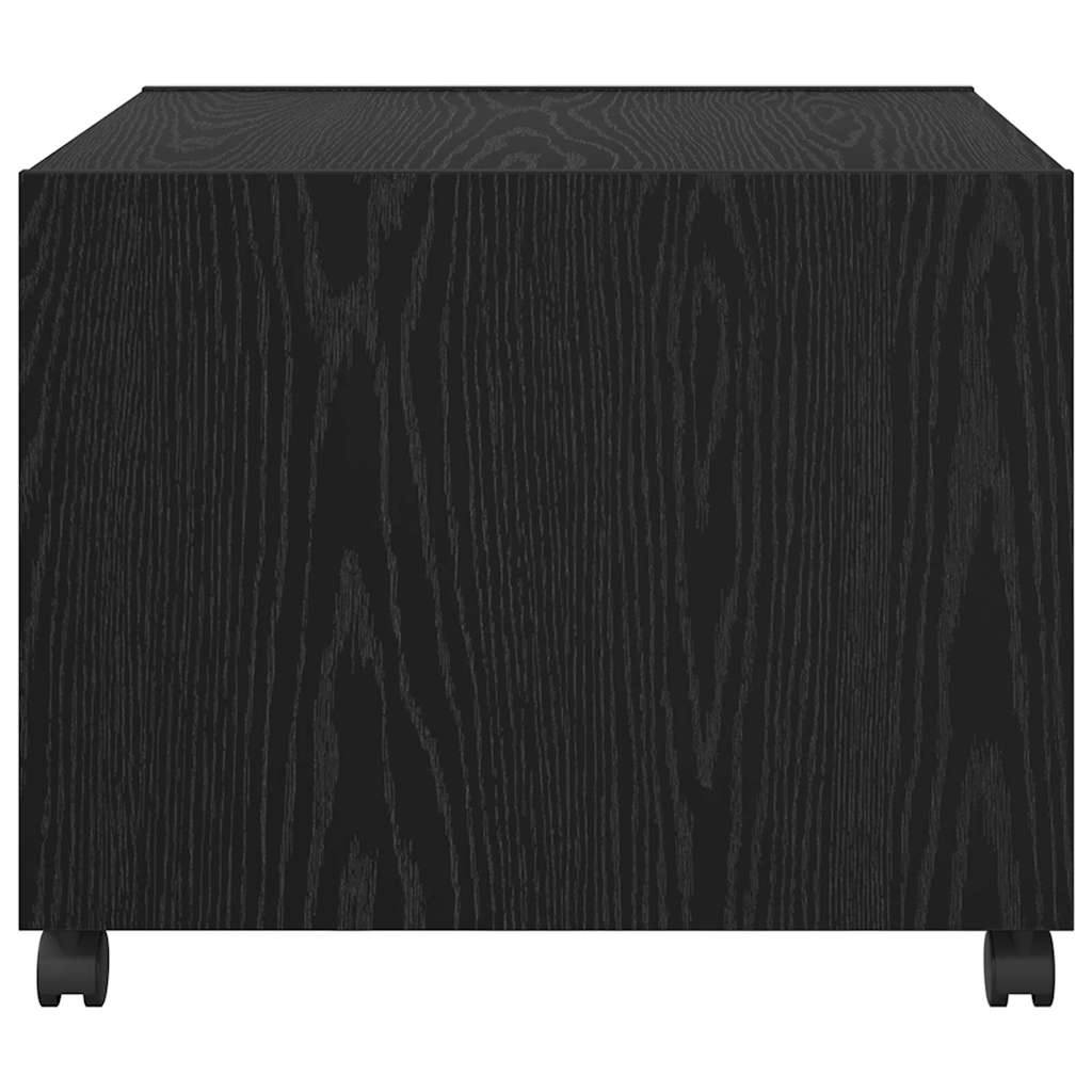 Tavolino da salotto con cassetto Rovere Nero 55 x 55 x 45cm