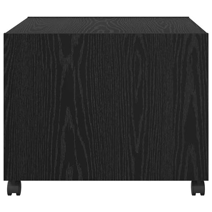 Tavolino da salotto con cassetto Rovere Nero 55 x 55 x 45cm