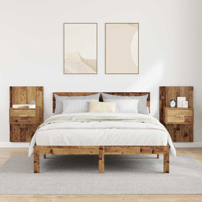 Armadietto per letto 2 pcs Legno vecchio 48.5 x 32.5 x 80 cm