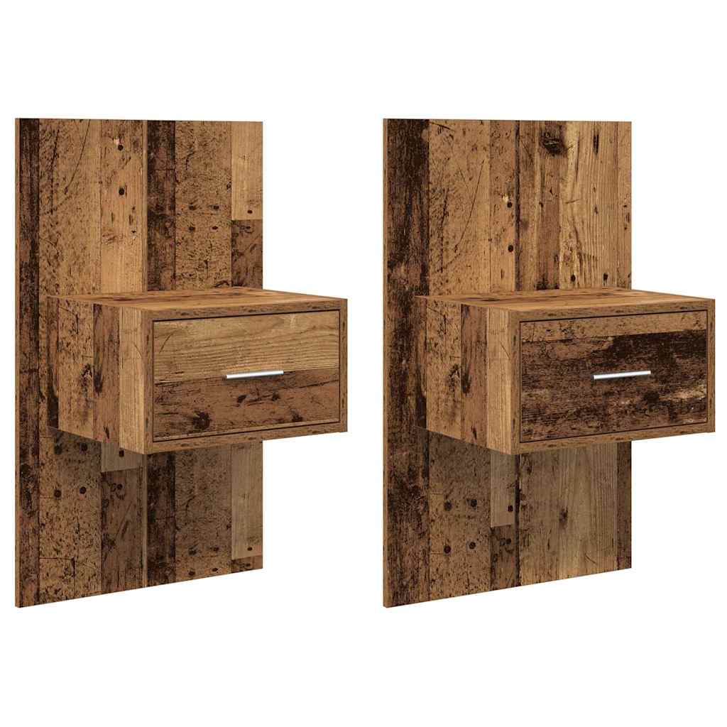 Armadietto per letto 2 pcs Legno vecchio 48.5 x 32.5 x 80 cm