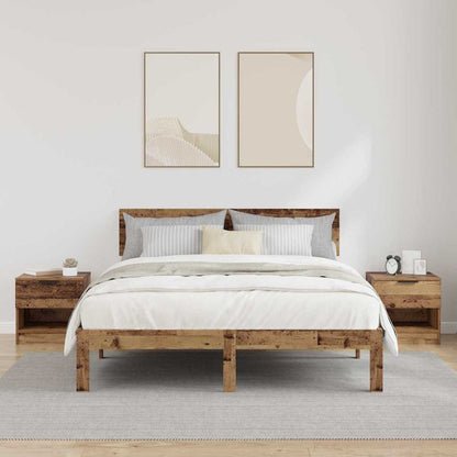 Armadietto per letto 2 pcs Legno vecchio 40 x 39 x 40 cm