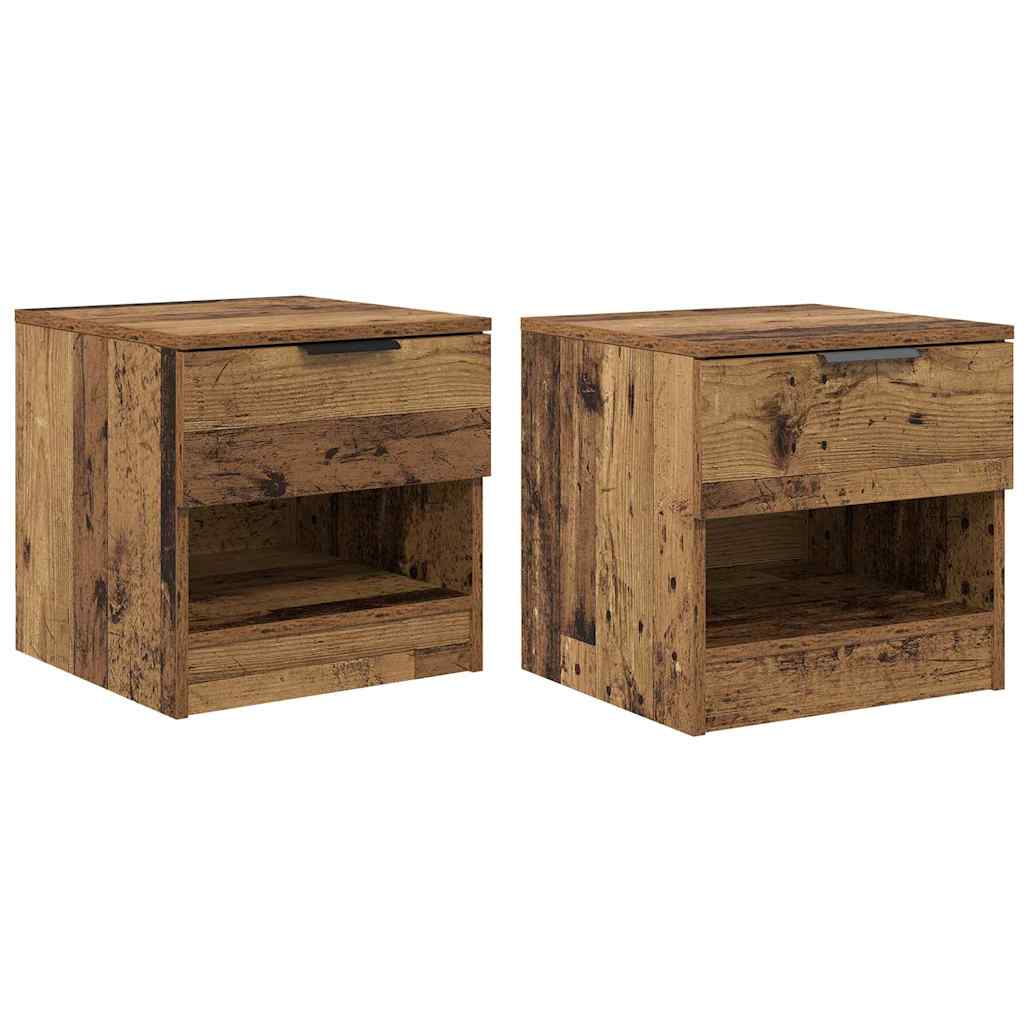 Armadietto per letto 2 pcs Legno vecchio 40 x 39 x 40 cm