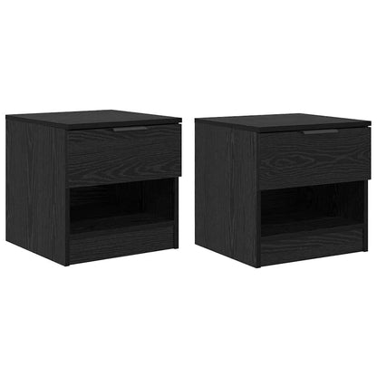 Armadietto per letto 2 pcs Rovere nero 40 x 39 x 40 cm