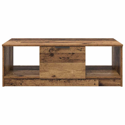 Tavolino da salotto con cassetto Legno vecchio 102 x 50 x 36cm