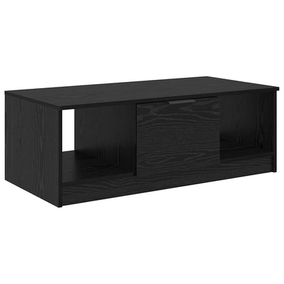 Tavolino da salotto con cassetto Rovere Nero 102 x 50 x 36cm
