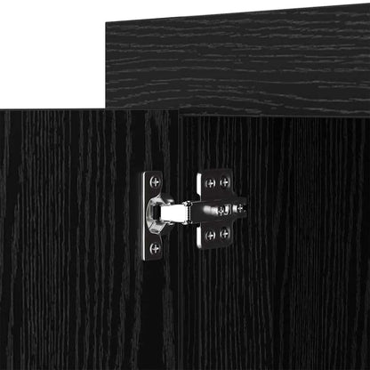 Credenza Rovere nero 40 x 80 x 75 cm Legno multistrato