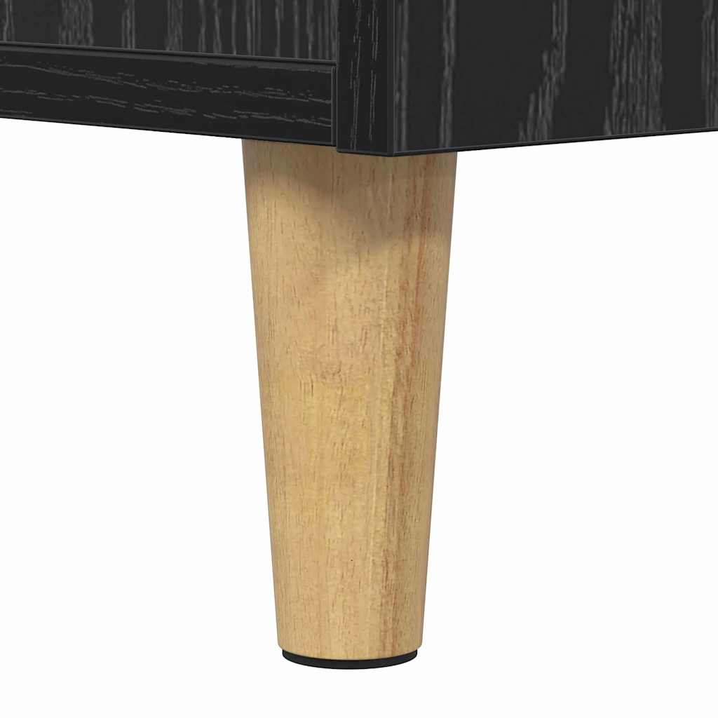 Armadio da Notte con cassetto Rovere nero 40 x 35 x 47,5 cm