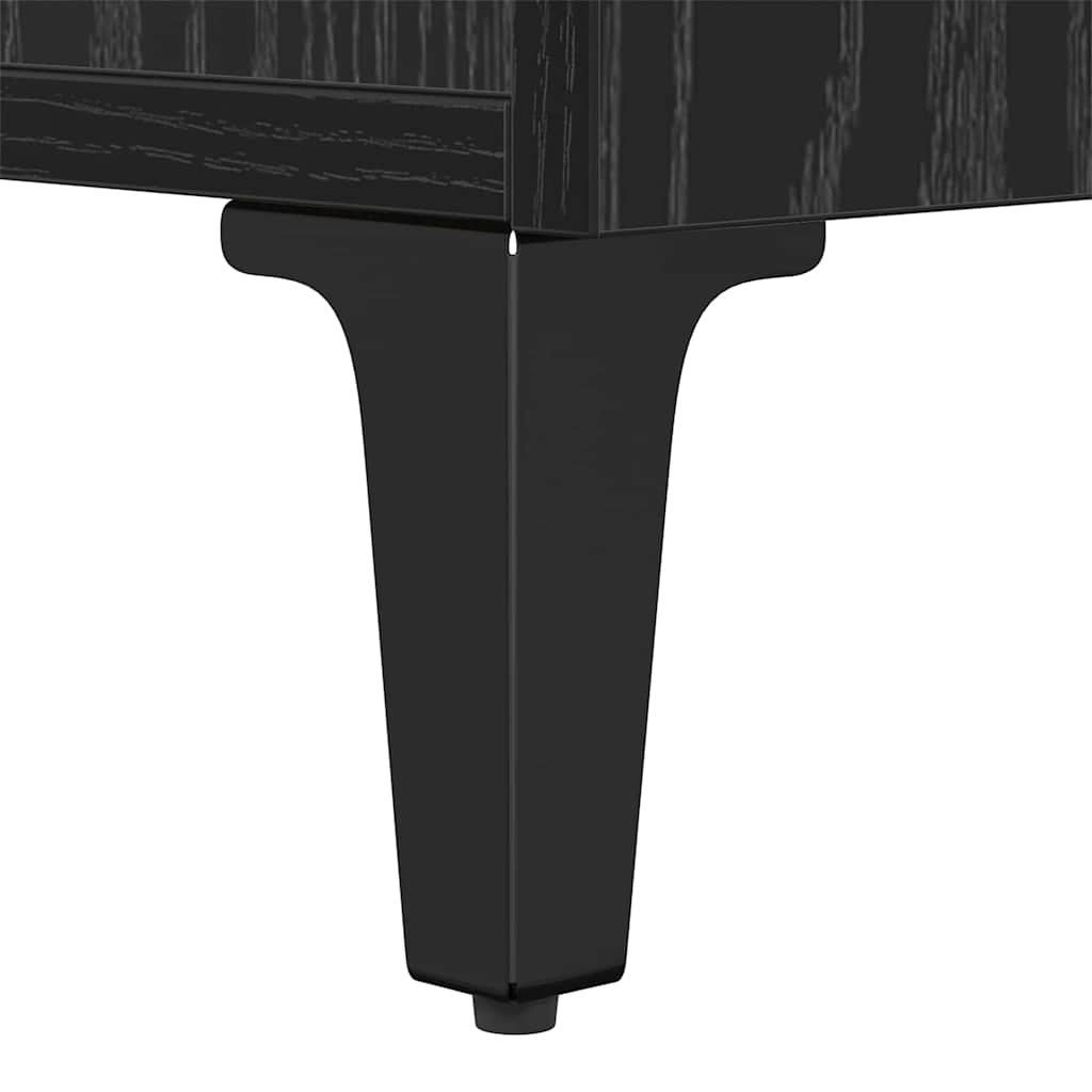 Armadio da Notte con cassetto Rovere nero 40 x 35 x 47,5 cm