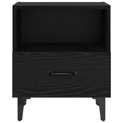 Armadio da Notte con cassetto Rovere nero 40 x 35 x 47,5 cm