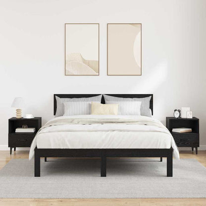 Armadio da Notte 2 pcs Rovere nero 40 x 35 x 47,5 cm