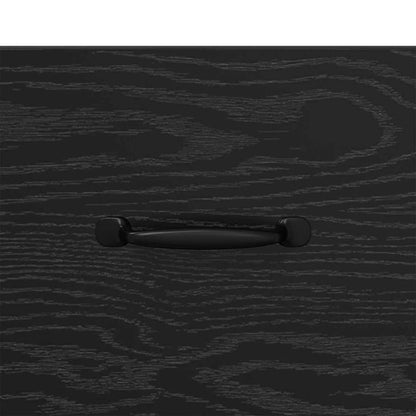 Armadio da Notte Rovere nero 40 x 40 x 66 cm Legno multistrato