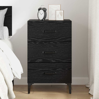 Armadio da Notte Rovere Nero 40 x 40.5 x 66 cm | homemem39
