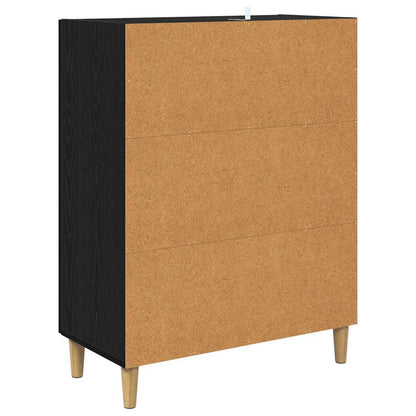 Credenza Rovere Nero 70 x 34 x 90 cm Legno multistrato