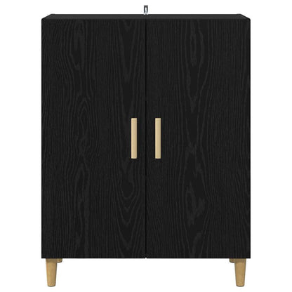 Credenza Rovere Nero 70 x 34 x 90 cm Legno multistrato