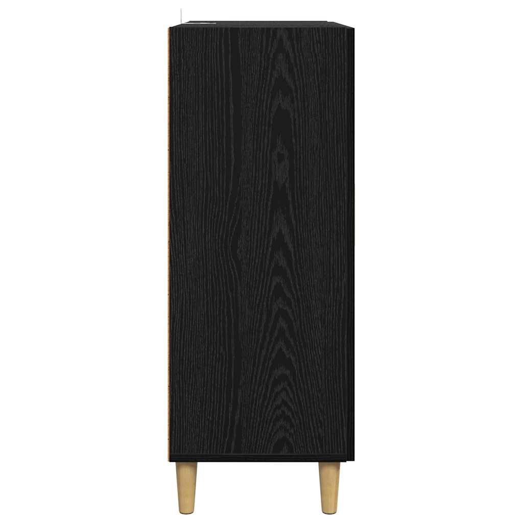 Credenza Rovere Nero 70 x 34 x 90 cm Legno multistrato