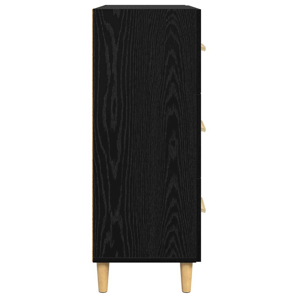 Credenza Rovere nero 34 x 69.5 x 90 cm Legno multistrato