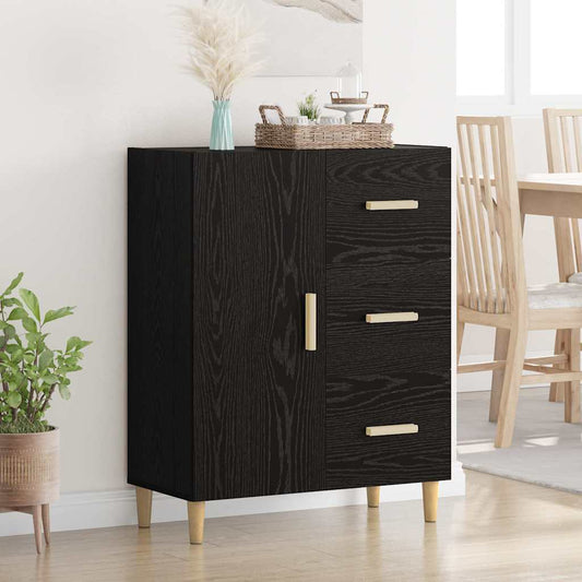 Credenza Rovere nero 34 x 69.5 x 90 cm Legno multistrato