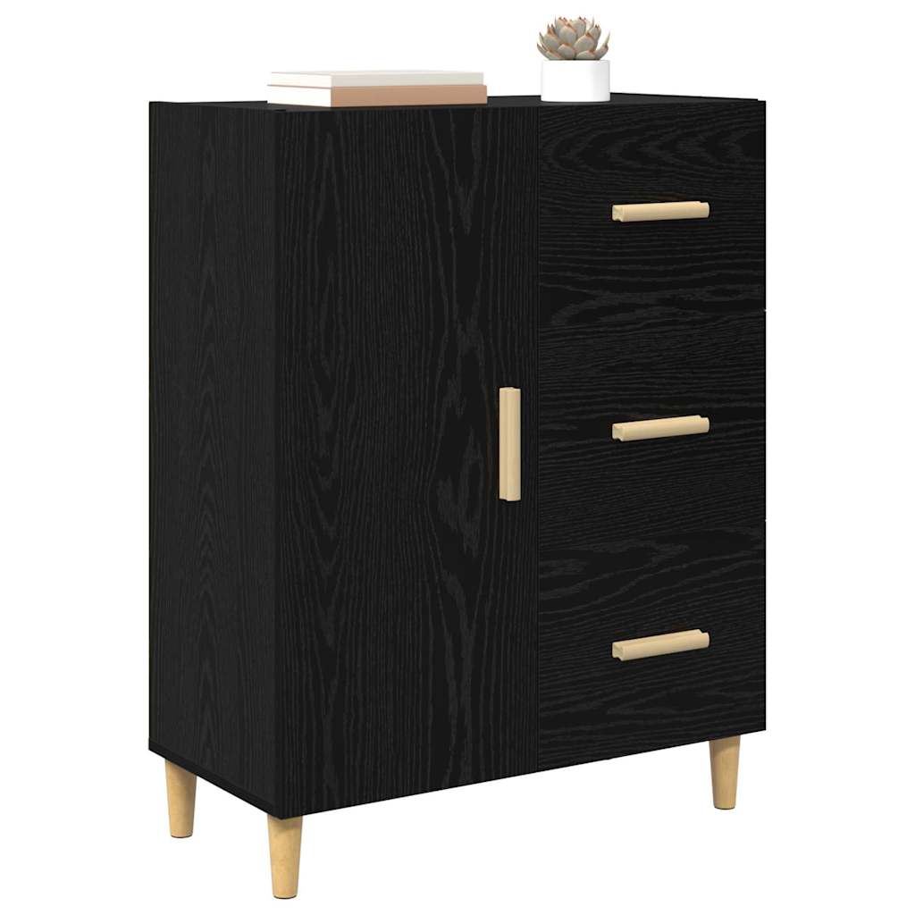 Credenza Rovere nero 34 x 69.5 x 90 cm Legno multistrato