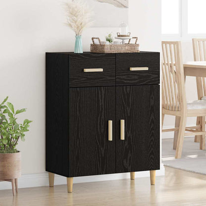Credenza Rovere nero 34 x 69.5 x 89 cm Legno multistrato