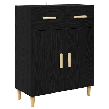 Credenza Rovere nero 34 x 69.5 x 89 cm Legno multistrato