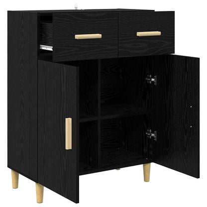 Credenza Rovere nero 34 x 69.5 x 89 cm Legno multistrato