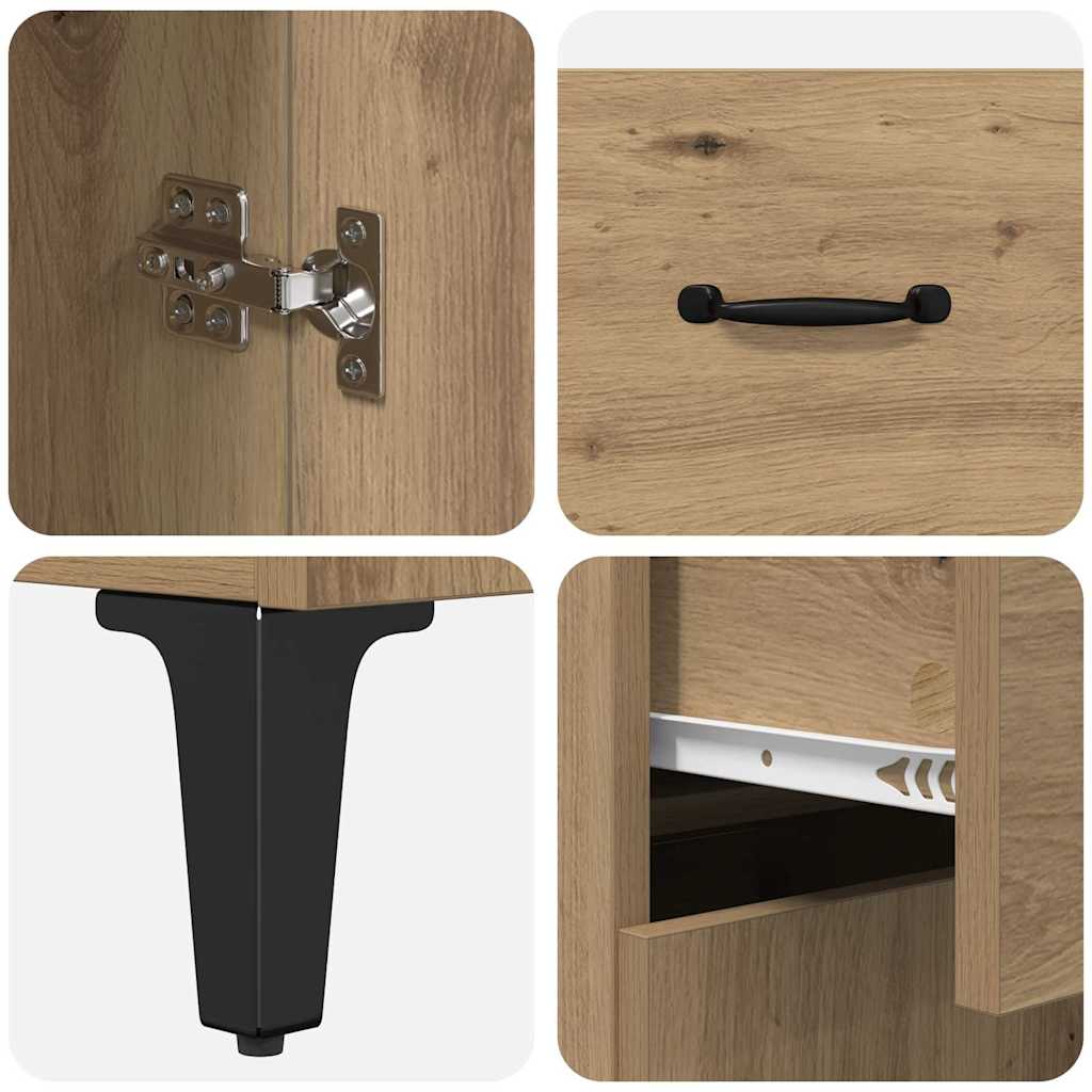 Credenza rovere artigianale 34 x 69.5 x 90 cm Legno multistrato