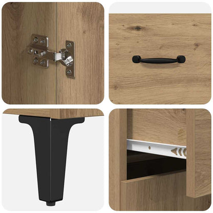 Credenza rovere artigianale 34 x 69.5 x 90 cm Legno multistrato