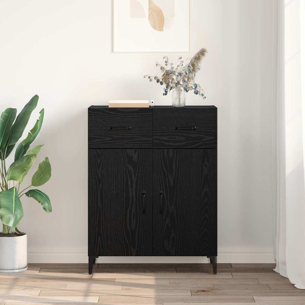 Credenza Rovere nero 34 x 69.5 x 90 cm Legno multistrato