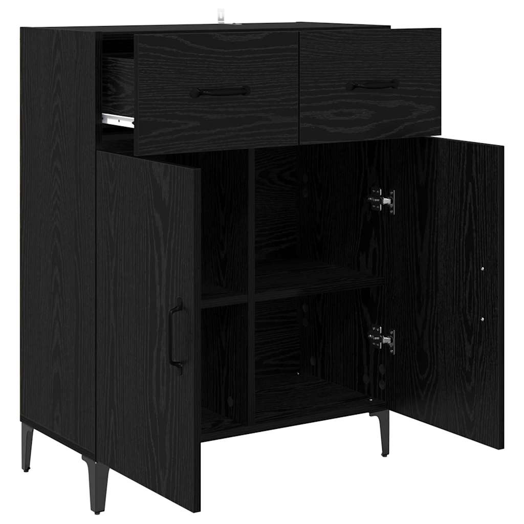 Credenza Rovere nero 34 x 69.5 x 90 cm Legno multistrato