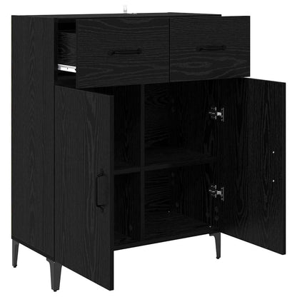 Credenza Rovere nero 34 x 69.5 x 90 cm Legno multistrato