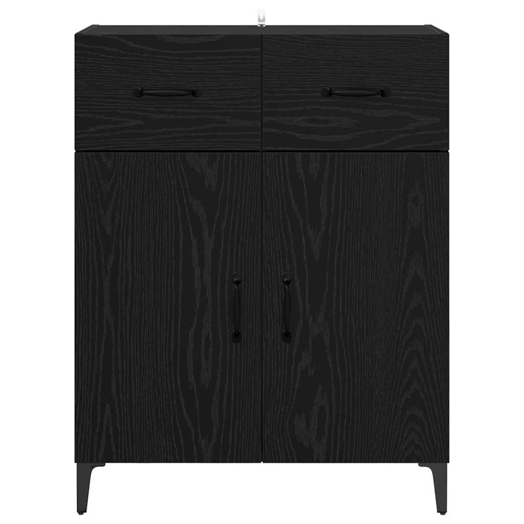Credenza Rovere nero 34 x 69.5 x 90 cm Legno multistrato