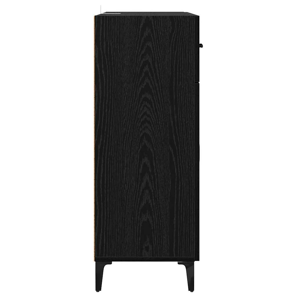 Credenza Rovere nero 34 x 69.5 x 90 cm Legno multistrato