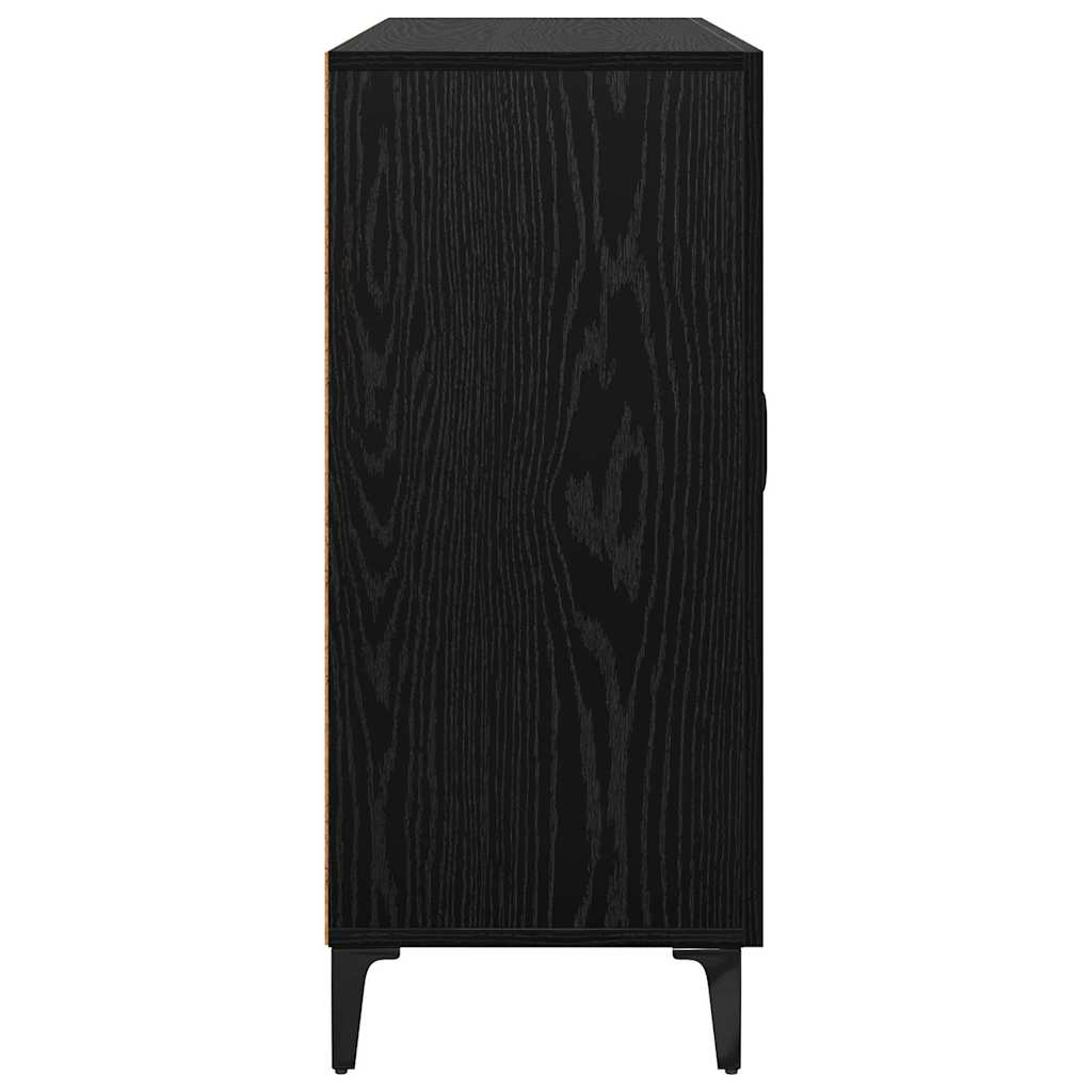 Credenza Rovere nero 34 x 90 x 80 cm Legno multistrato