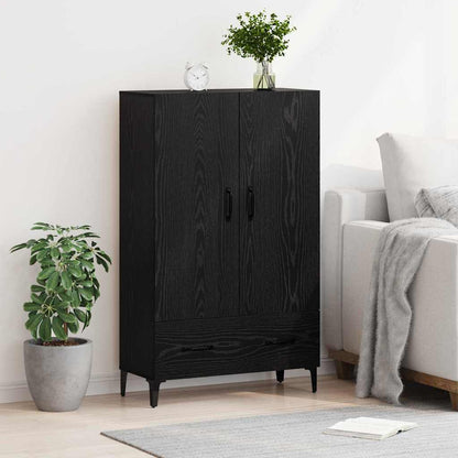 Credenza con cassetto Rovere Nero 70 x 31 x 115 cm