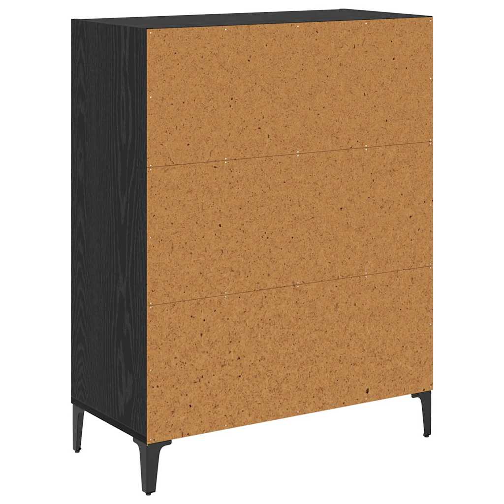 Credenza Rovere nero 32.5 x 69.5 x 90 cm Legno multistrato
