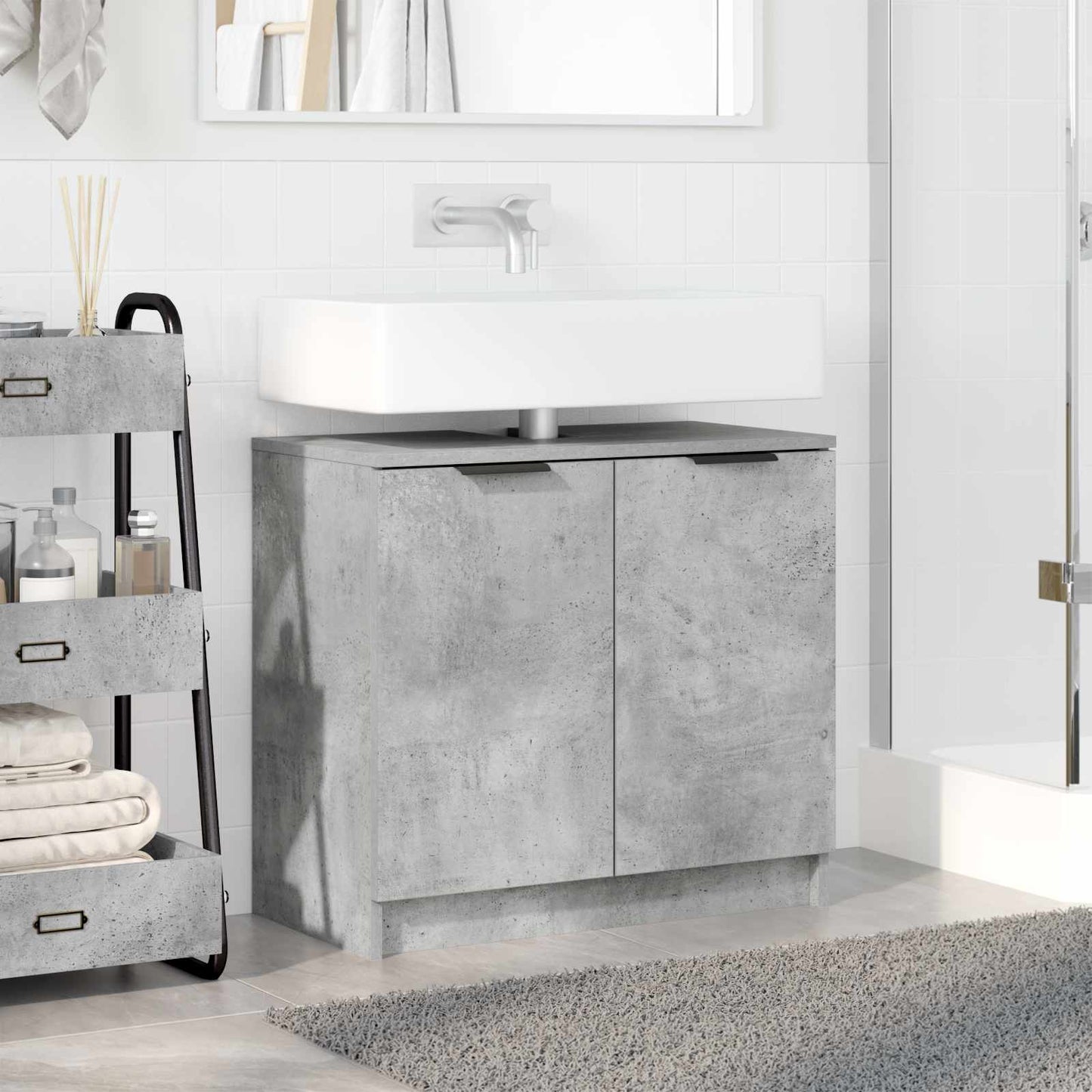 Mobile da Bagno Grigio cemento 64,5 x 33,5 x 59 cm | homemem39