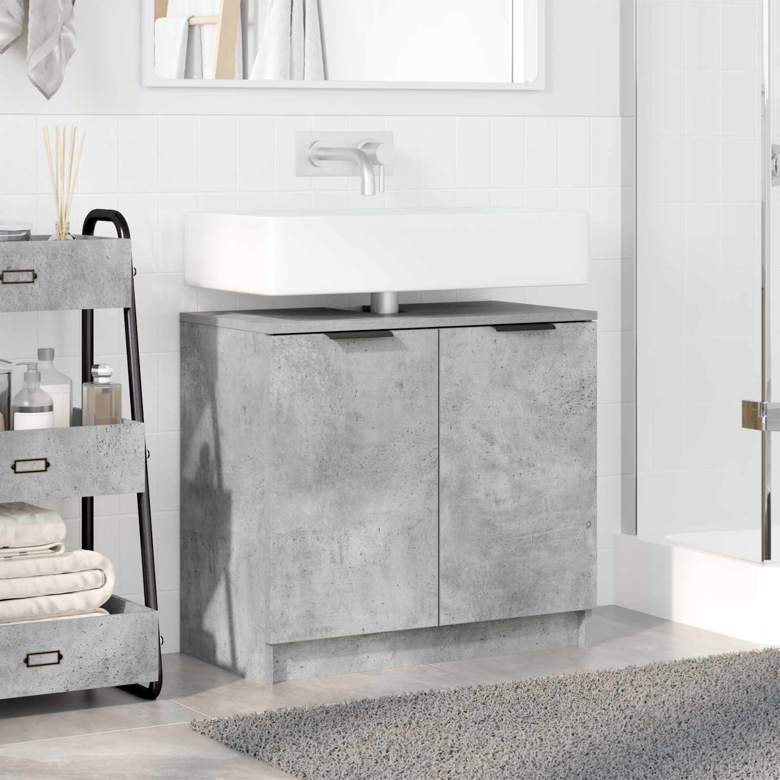 Mobile da Bagno Grigio cemento 64,5 x 33,5 x 59 cm | homemem39