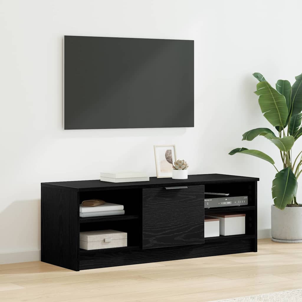 Mobile TV Rovere Nero 102 x 35 x 36,5 cm Legno multistrato