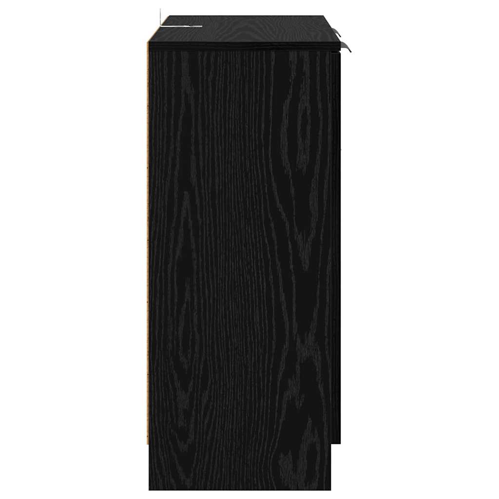 Credenza Rovere nero 60 x 30 x 70 cm Legno multistrato