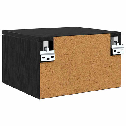 Armadio da Notte con cassetto 2 pcs Rovere nero 34 x 30 x 20 cm
