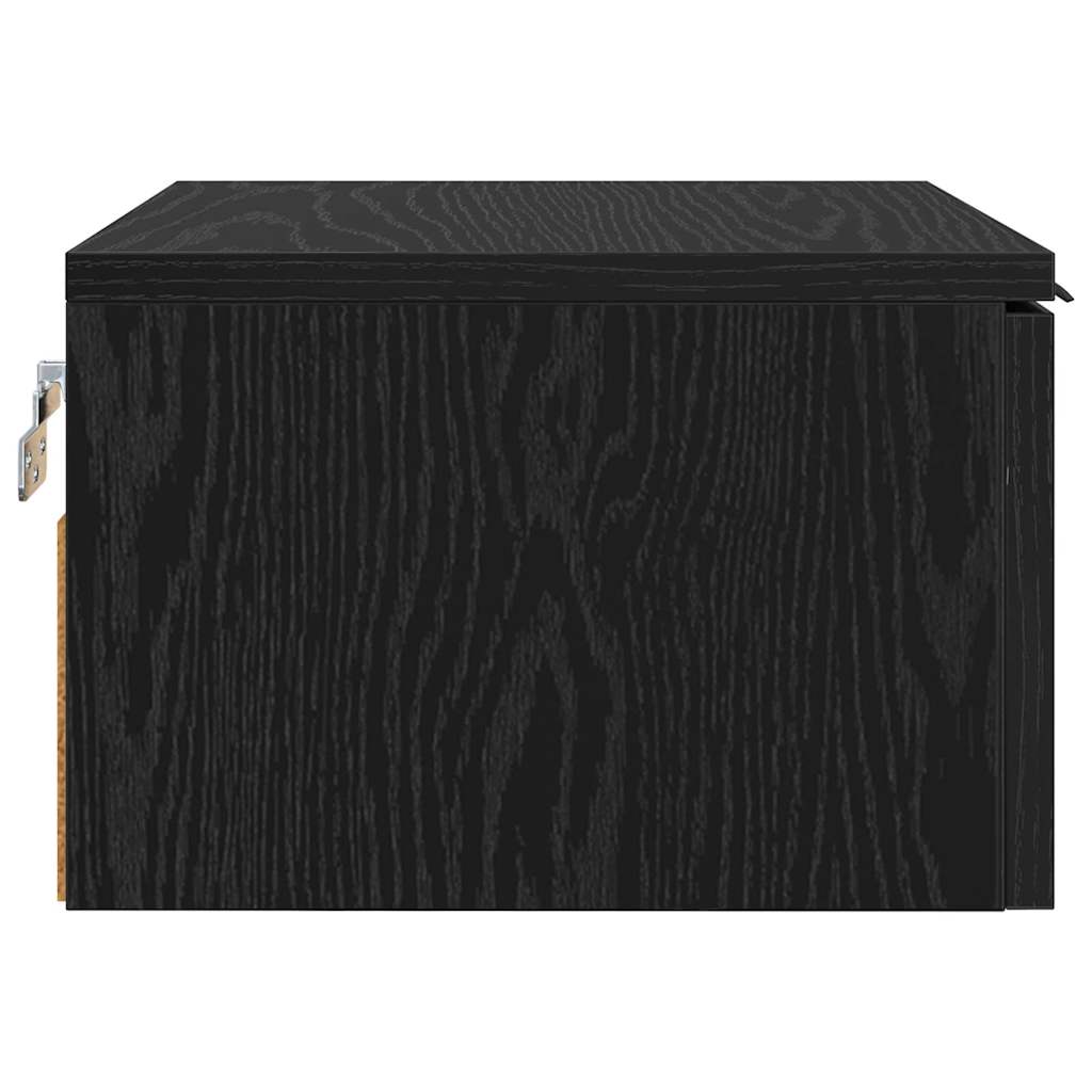 Armadio da Notte con cassetto 2 pcs Rovere nero 34 x 30 x 20 cm