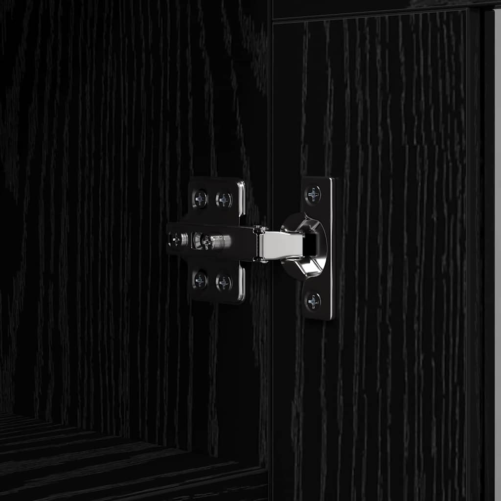 Credenza Rovere Nero 69,5 x 34 x 90 cm Legno multistrato